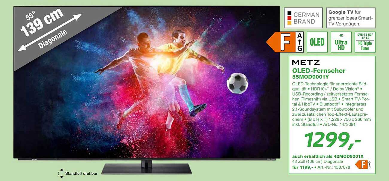 METZ OLED-Fernseher 55MOD9001Y