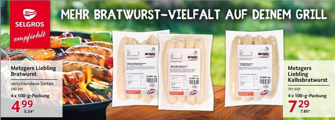 Metzgers Liebling Bratwurst