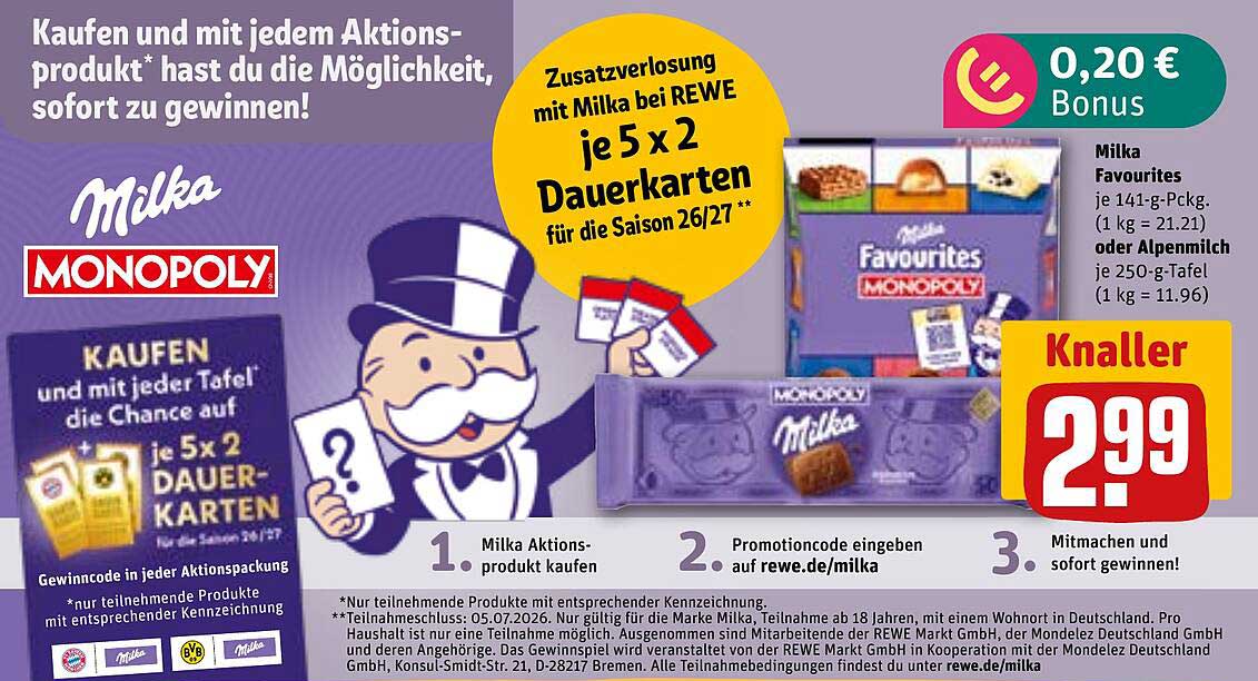 Milka Favourites Monopoly