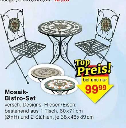 Mosaik-Bistro-Set