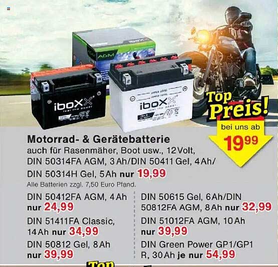 Motorrad- & Gerätebatterie