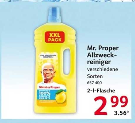 Mr. Proper Allzweckreiniger verschiedene Sorten 2-l-Flasche