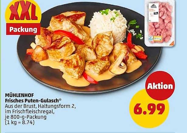MÜHLENHOF Frisches Puten-Gulasch*