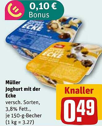 Müller Joghurt mit der Ecke