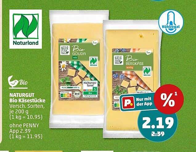 NATURGUT Bio Käsestücke Versch. Sorten, je 200 g
