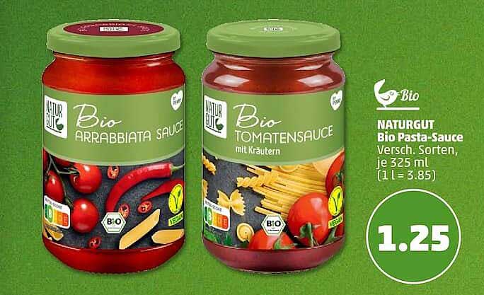 NATURGUT Bio Pasta-Sauce versch. Sorten, je 325 ml (1 l = 3.85)