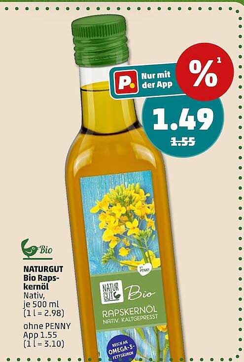 NATURGUT Bio Rapsöl Nativ, je 500 ml