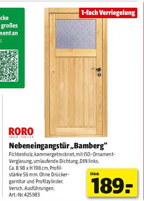 Nebeneingangstür „Bamberg“