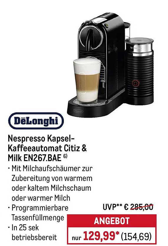 Nespresso Kapsel-Kaffeeautomat Citiz & Milk EN267BAE