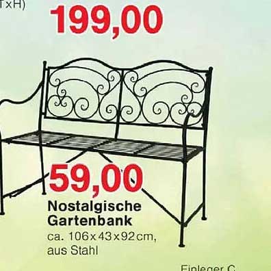 Nostalgische Gartenbank