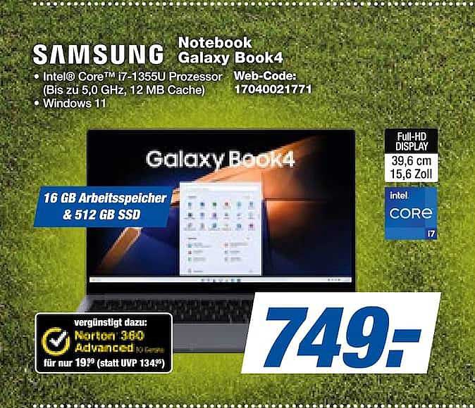 Notebook Galaxy Book4