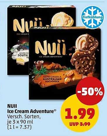 Nuii Ice Cream Adventure* Versch. Sorten, je 3 x 90 ml (1 l = 7.37)
