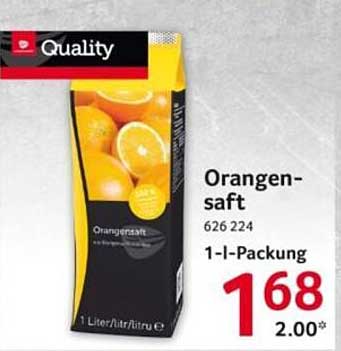 Orangen-saft 626 224 1-l-Packung