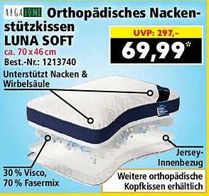 Orthopädisches Nackenstützkissen LUNA SOFT