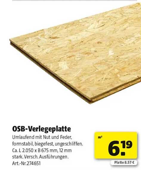 OSB-Verlegeplatte