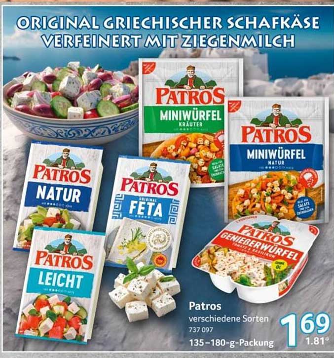 Patros verschiedene Sorten 135–180-g-Packung