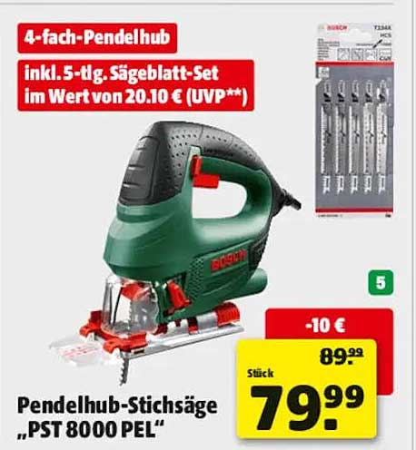 Pendelhub-Stichsäge „PST 8000 PEL“