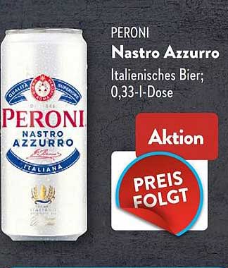 PERONI Nastro Azzurro Italienisches Bier; 0,33-l-Dose