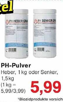 PH-Pulver Heber, 1 kg oder Senker, 1,5 kg