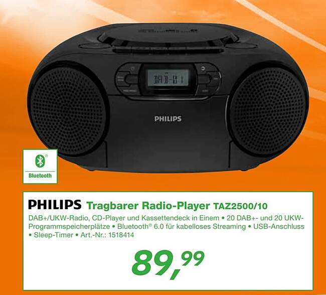 PHILIPS Tragbarer Radio-Player TAZ2500/10