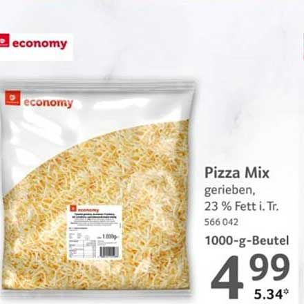 Pizza Mix gerieben, 23 % Fett i. Tr. 566 042 1000-g-Beutel