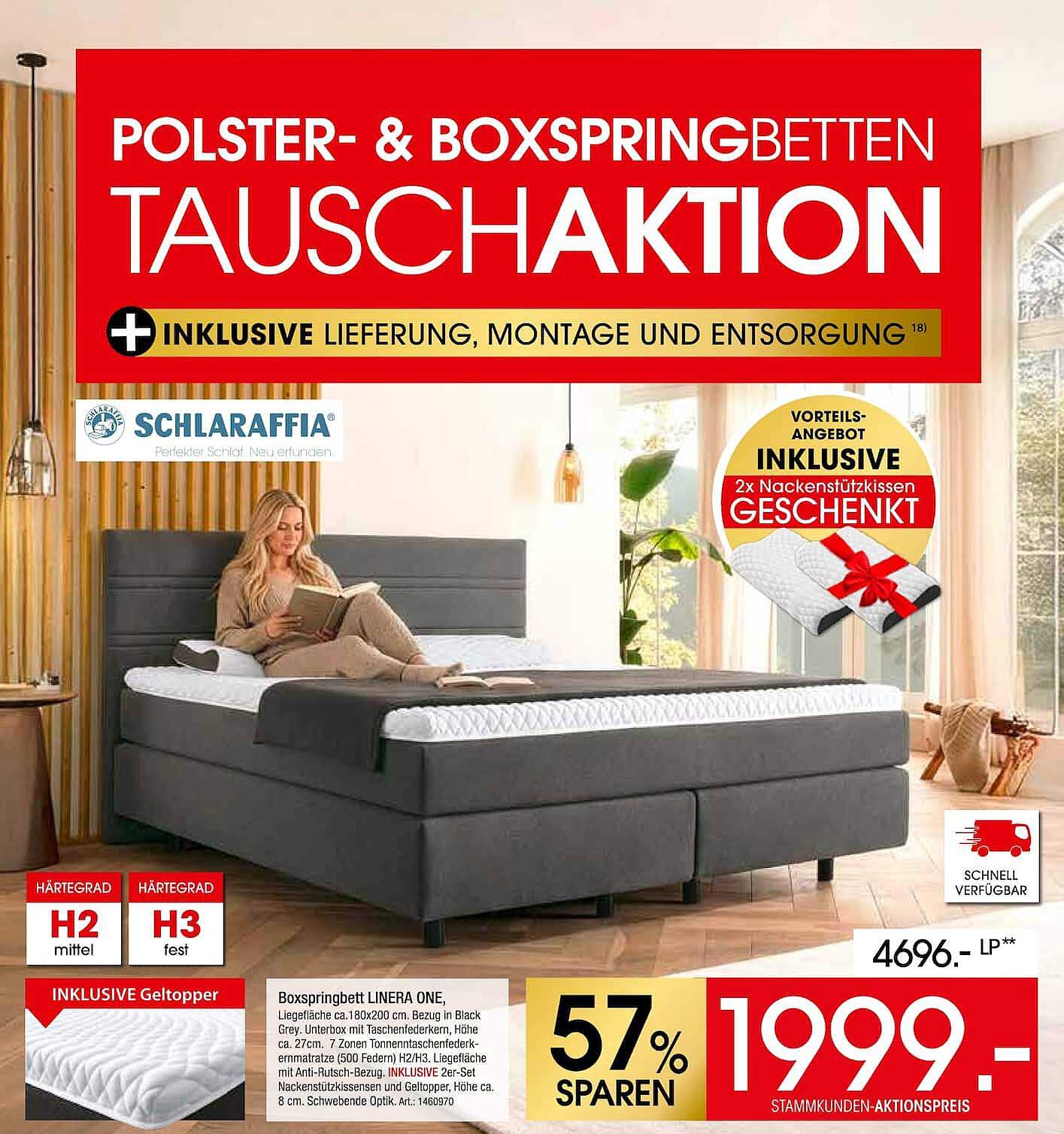 POLSTER- & BOXSPRINGBETTEN TAUSCHAKTION