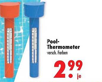 Pool-Thermometer versch. Farben