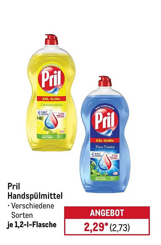 Pril Handspülmittel • Verschiedene Sorten je 1,2-l-Flasche