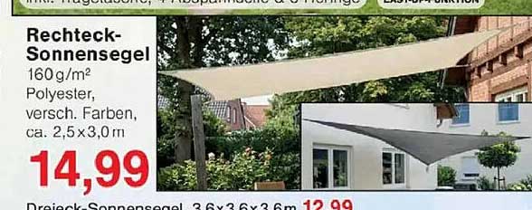 Rechteck-Sonnensegel