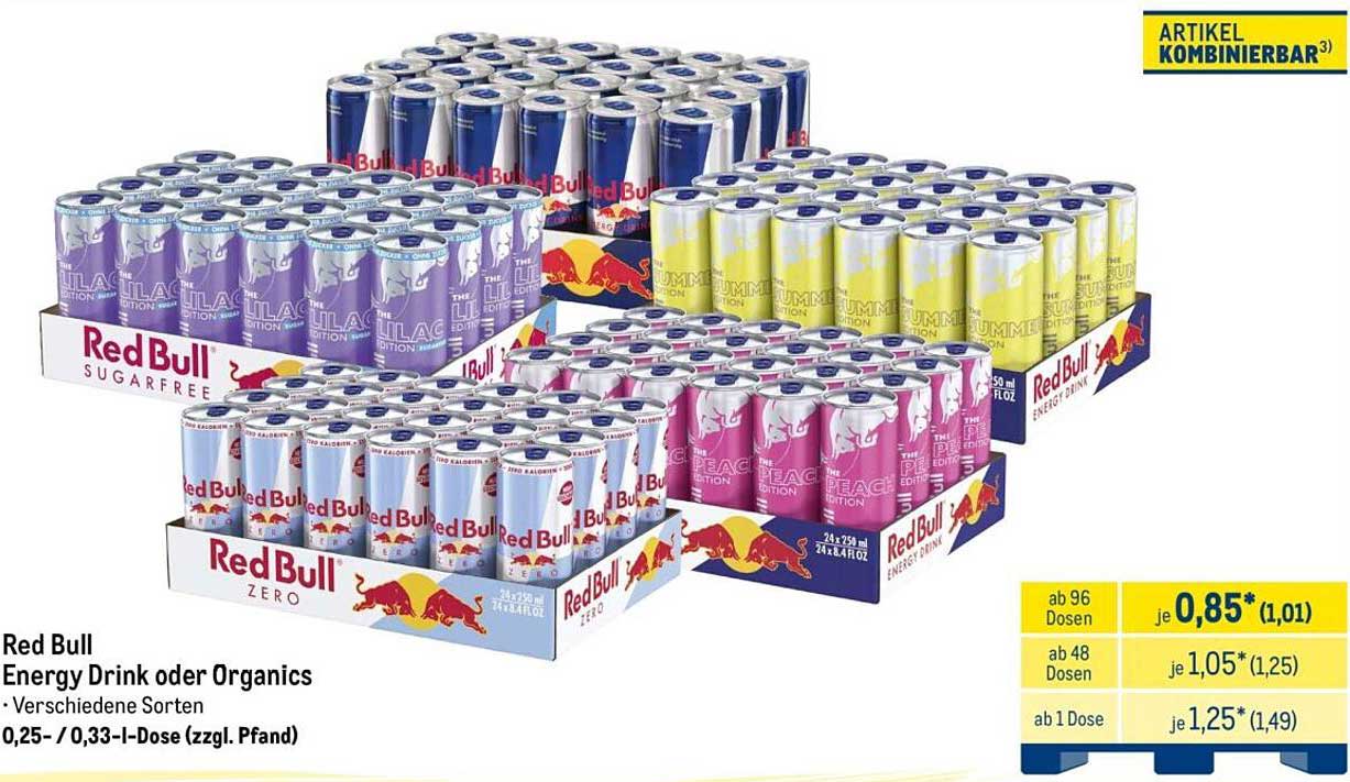 Red Bull Energy Drink oder Organics