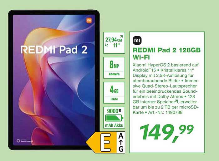 REDMI Pad 2 128GB Wi-Fi