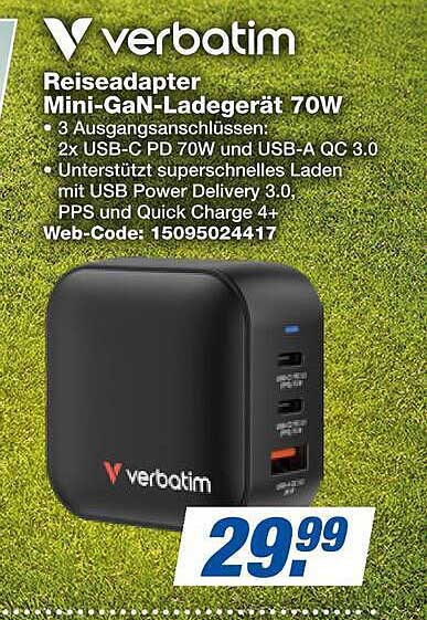 Reiseadapter Mini-GaN-Ladegerät 70W