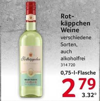 Rotkäppchen Weine verschiedene Sorten, auch alkoholfrei 0,75-l-Flasche