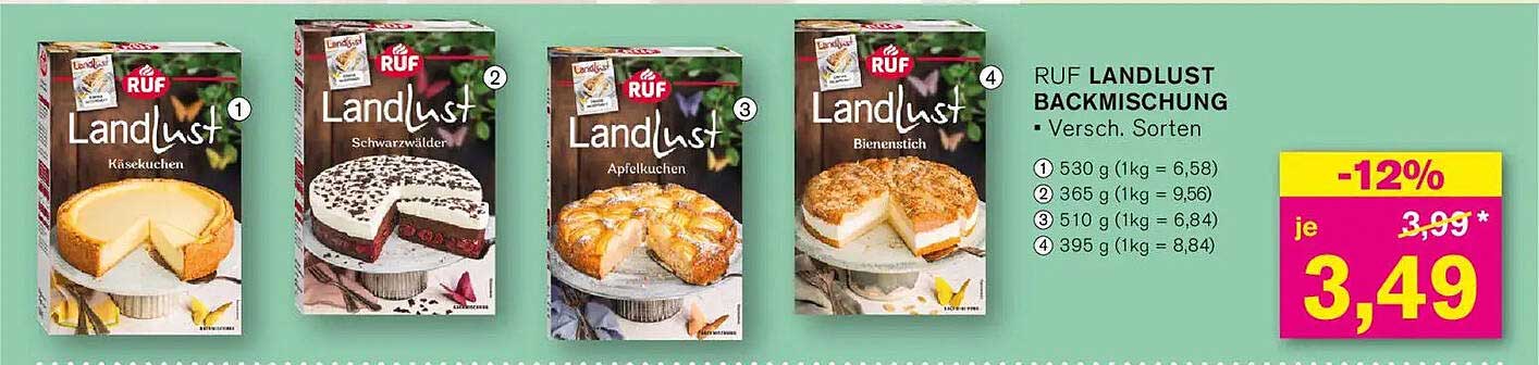 RUF LANDLUST BACKMISCHUNG • Versch. Sorten
