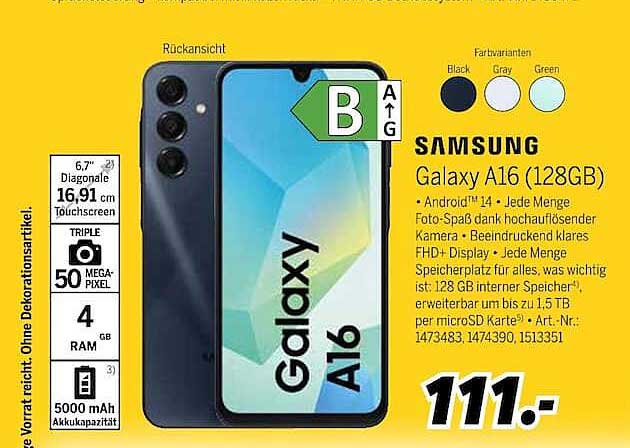 SAMSUNG Galaxy A16 (128GB)
