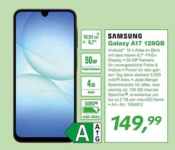 SAMSUNG Galaxy A17 128GB