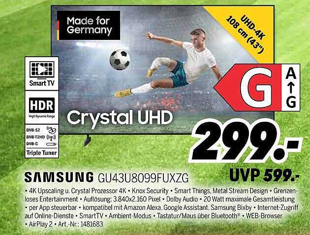 SAMSUNG GU43U8099FUXZG