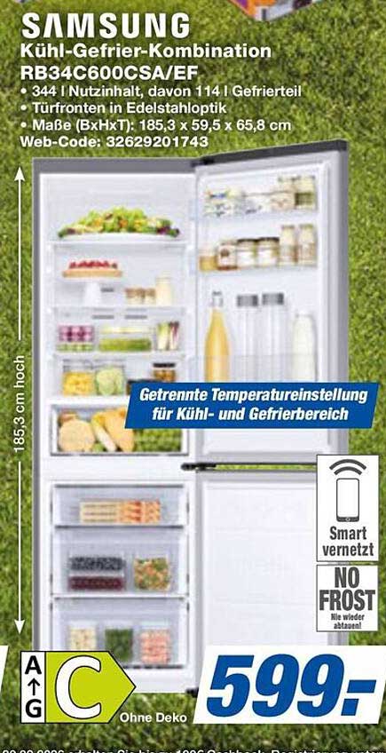 SAMSUNG Kühl-Gefrier-Kombination RB34C600CSA/EF