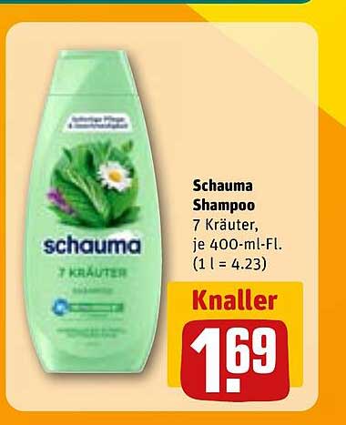 Schauma Shampoo 7 Kräuter, je 400-ml-Fl. (1 l = 4.23)