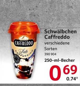 Schwälbchen Caffreddo verschiedene Sorten 390 904 250-ml-Becher