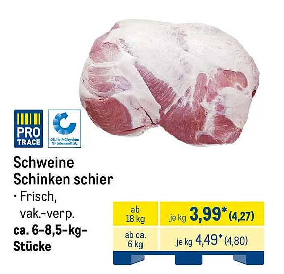 Schweine Schinken schier