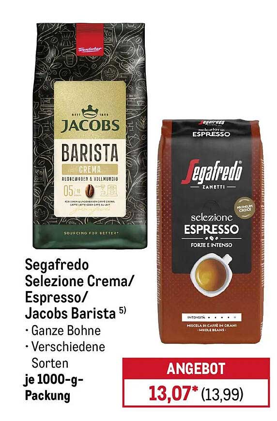 Segafredo Selezione Crema/Espresso/Jacobs Barista