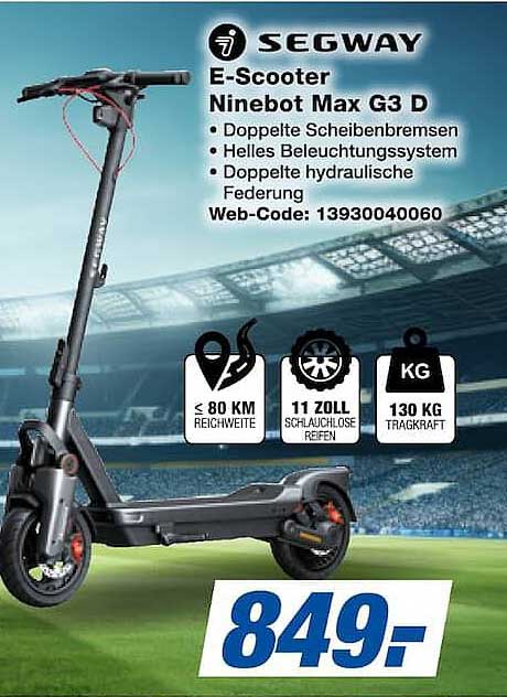 SEGWAY E-Scooter Ninebot Max G3 D