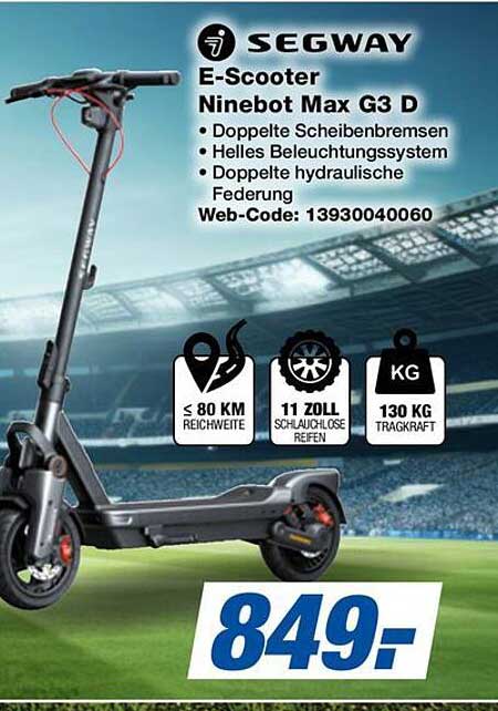 SEGWAY E-Scooter Ninebot Max G3 D