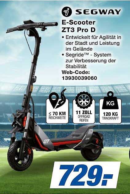SEGWAY E-Scooter ZT3 Pro D