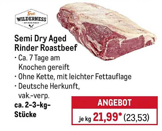 Semi Dry Aged Rinder Roastbeef