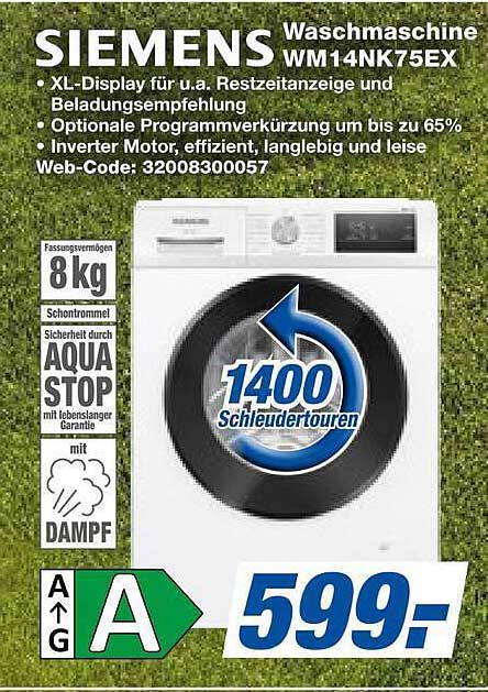 SIEMENS Waschmaschine WM14NK75EX