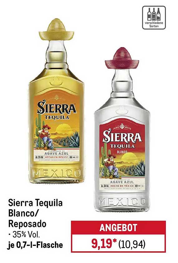 Sierra Tequila Blanco/Reposado