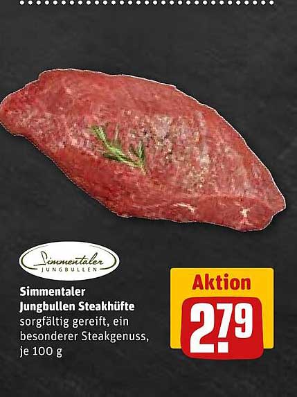 Simmentaler Jungbullen Steakhüfte