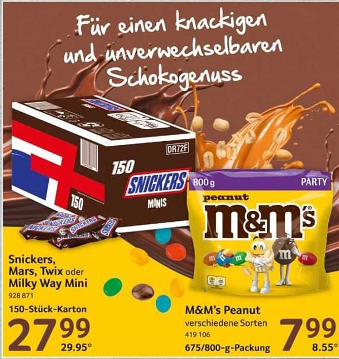 Snickers, Mars, Twix oder Milky Way Mini
